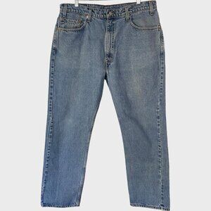 Levi's 505 Regular Fit Straight Leg Jeans Men's Size 38X30 Blue Light Wash Denim
